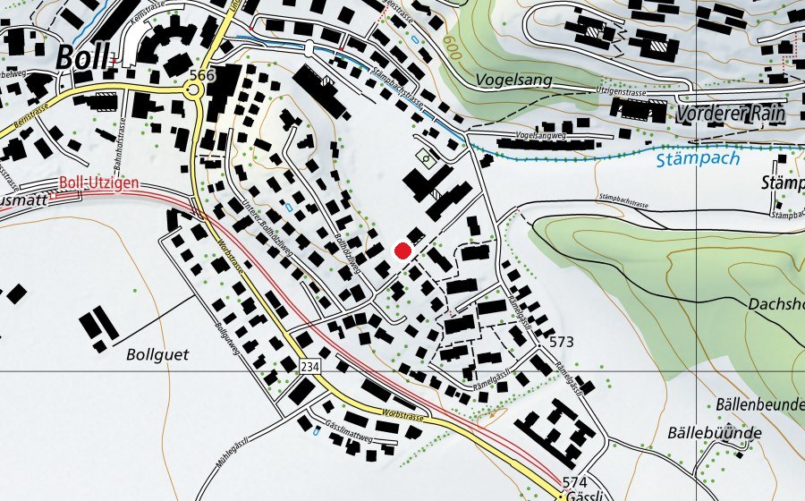 Mappa con la posizione di Kindergarten Stämpbach (Scuola dell’infanzia)