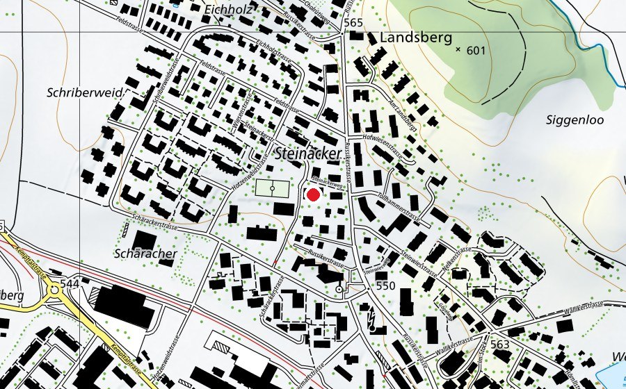 Carte indiquant l’emplacement de Kindergarten Steinacker (École enfantine)