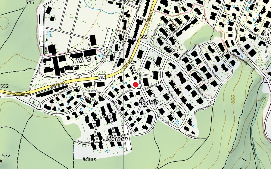 Map showing the location of Kindergarten Sternen (Kindergarten)