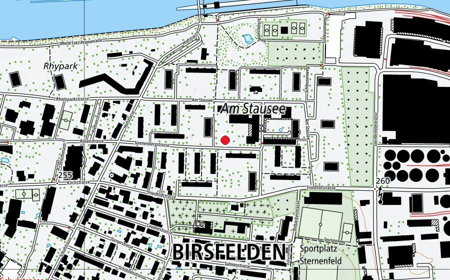 Carte indiquant l’emplacement de Kindergarten Sternenfeld (École enfantine)