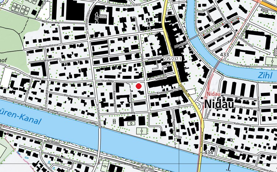 Map showing the location of Kindergarten Strandweg (Kindergarten)