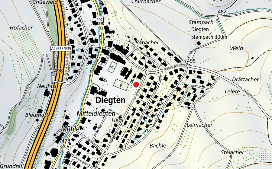 Carte indiquant l’emplacement de Kindergarten Sunneschyn (École enfantine)