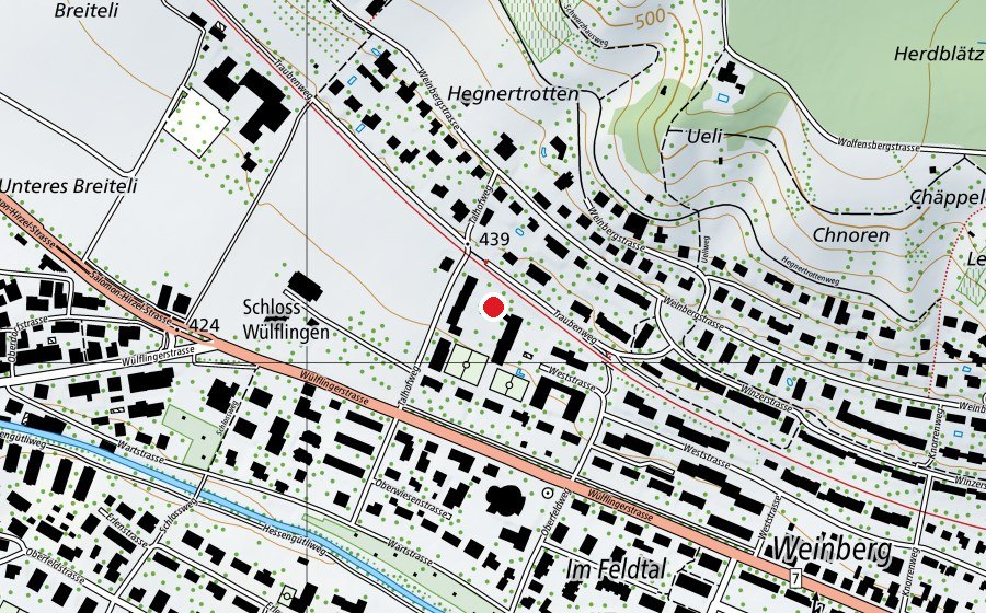 Carte indiquant l’emplacement de Kindergarten Talhof (École enfantine)