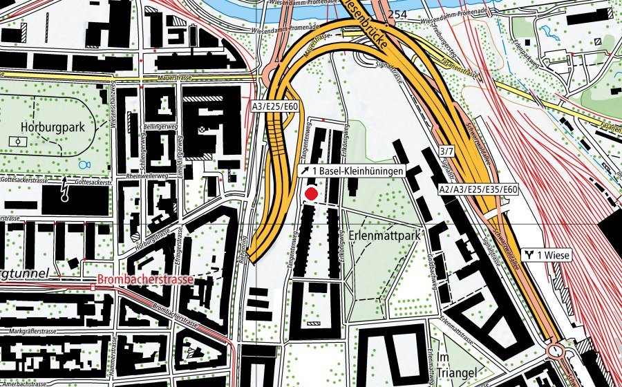 Mappa con la posizione di Kindergarten Tangentenweg (Scuola dell’infanzia)