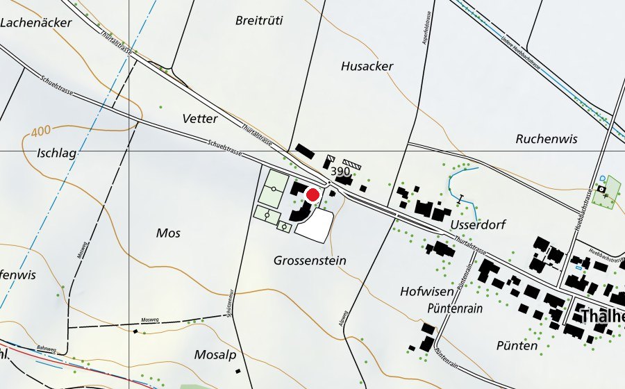 Carte indiquant l’emplacement de Kindergarten Thalheim (École enfantine)