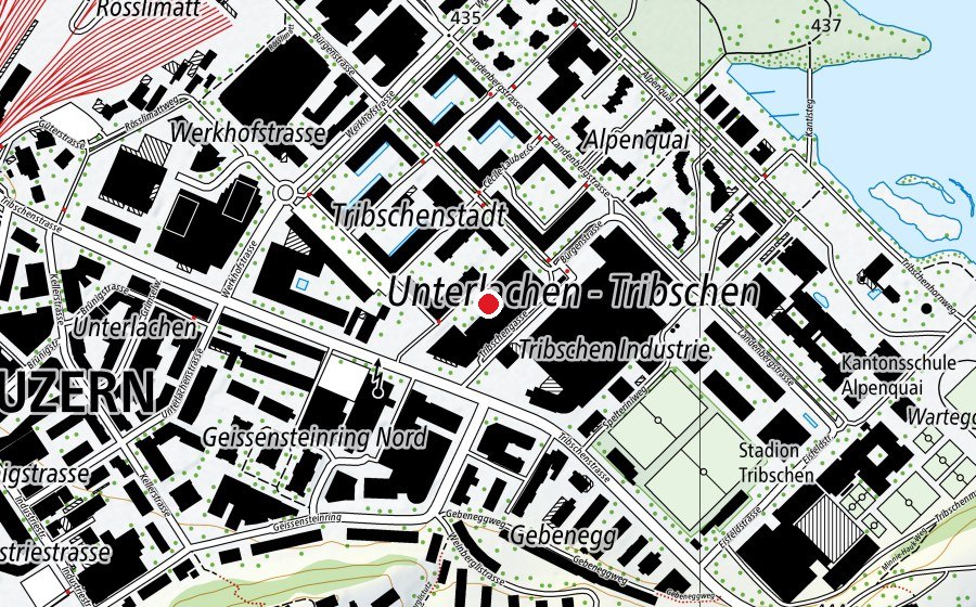 Mappa con la posizione di Kindergarten Tribschenstadt II (Scuola dell’infanzia)