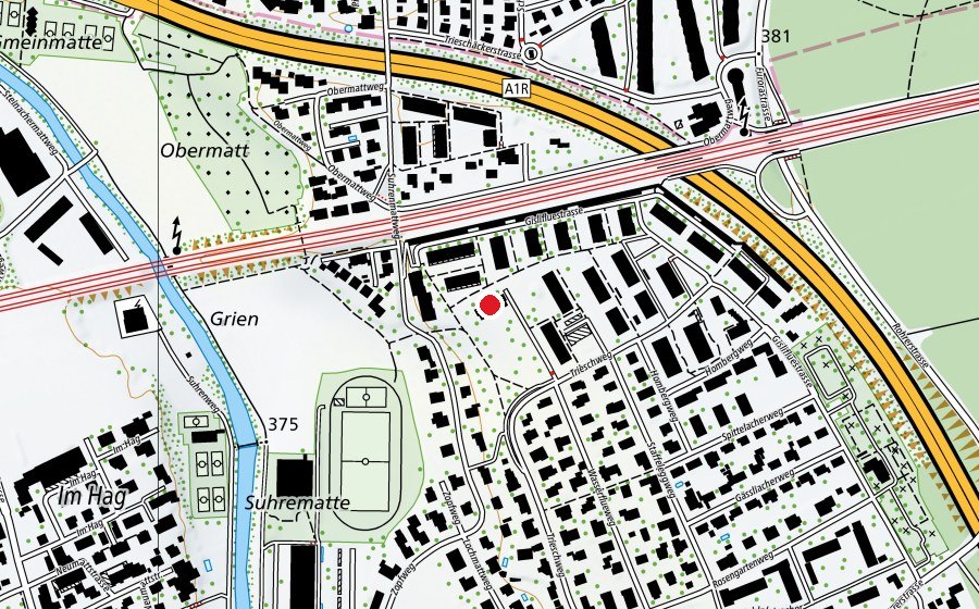 Mappa con la posizione di Kindergarten Triesch Ost und West (Scuola dell’infanzia)