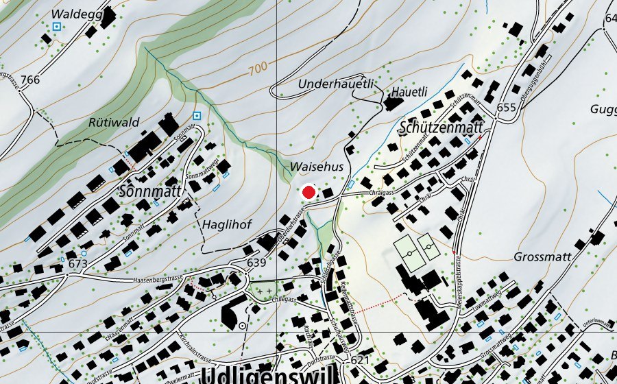 Mappa con la posizione di Kindergarten Udligenswil (Scuola dell’infanzia)