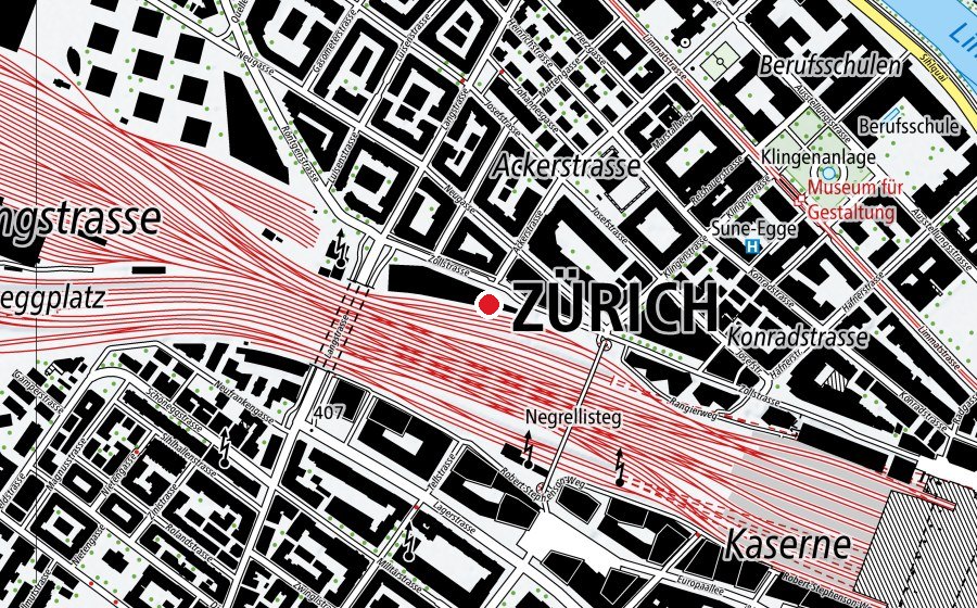 Mappa con la posizione di Kindergarten und Hort Zollstrasse (Scuola dell’infanzia)