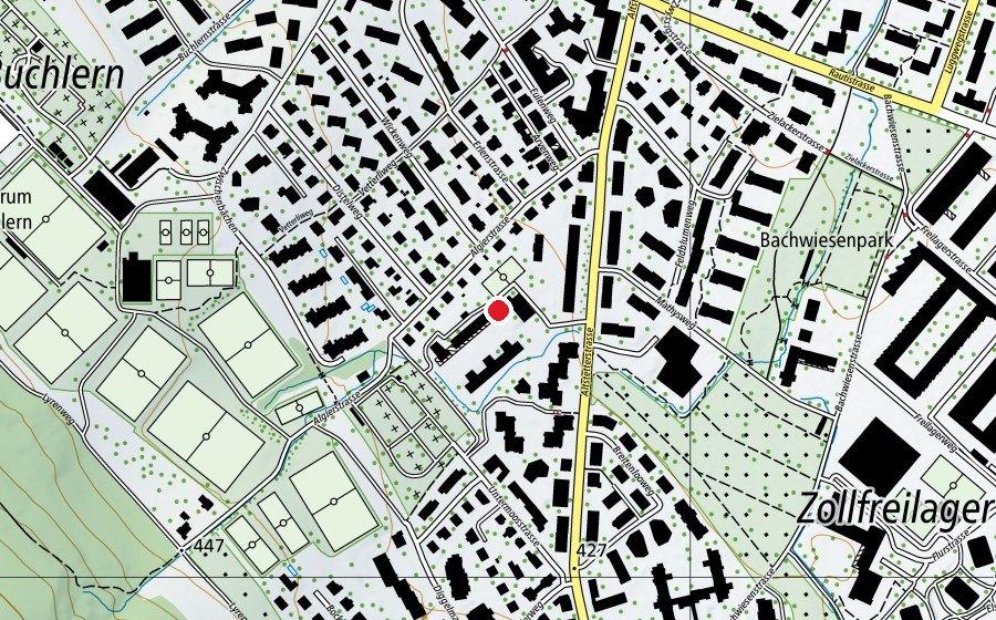 Map showing the location of Kindergarten Untermoos 1 (Kindergarten)