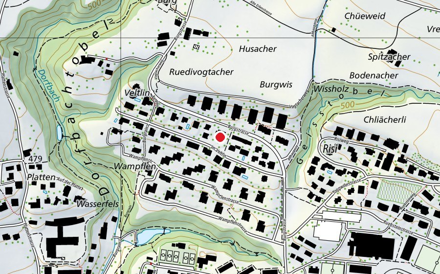 Karte mit dem Standort von Kindergarten Veltlin (Kindergarten)