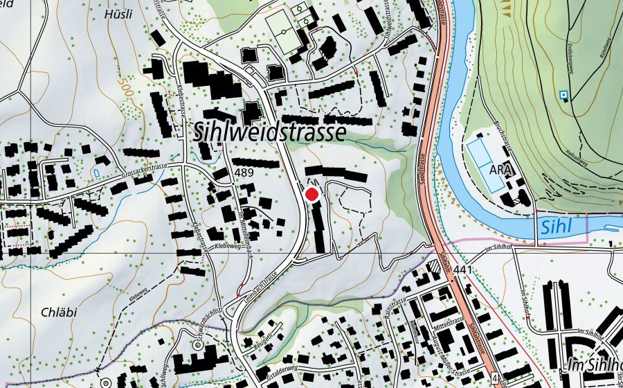 Mappa con la posizione di Kindergarten Vista Verde 1+2 (Scuola dell’infanzia)