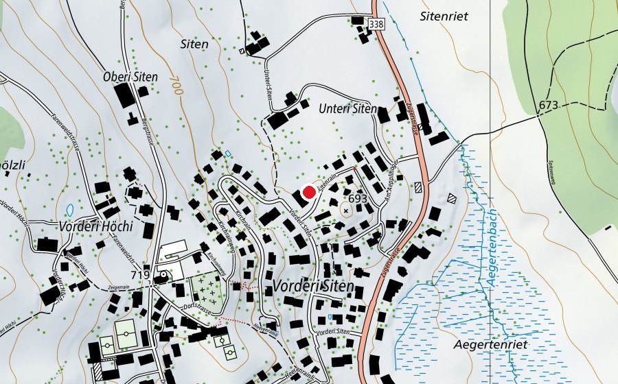 Carte indiquant l’emplacement de Kindergarten Vorderi Siten (École enfantine)