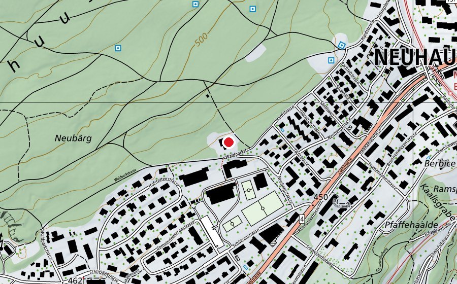 Map showing the location of Kindergarten Waldpark (Kindergarten)