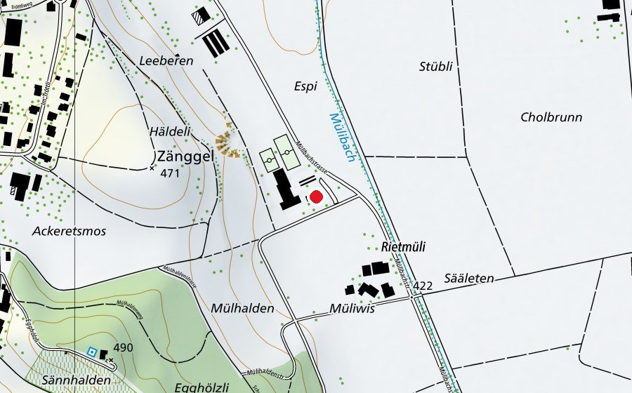 Map showing the location of Kindergarten Waltalingen (Kindergarten)