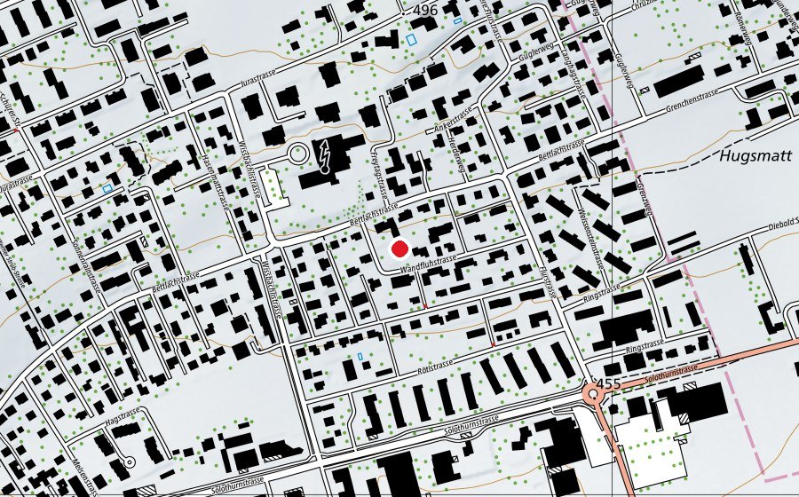 Map showing the location of Kindergarten Wandfluh (Kindergarten)