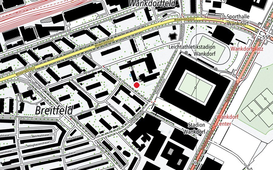 Map showing the location of Kindergarten Wankdorf (Kindergarten)