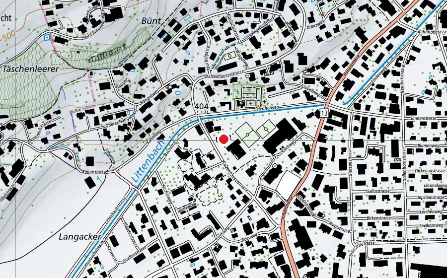 Map showing the location of Kindergarten Wees (Kindergarten)