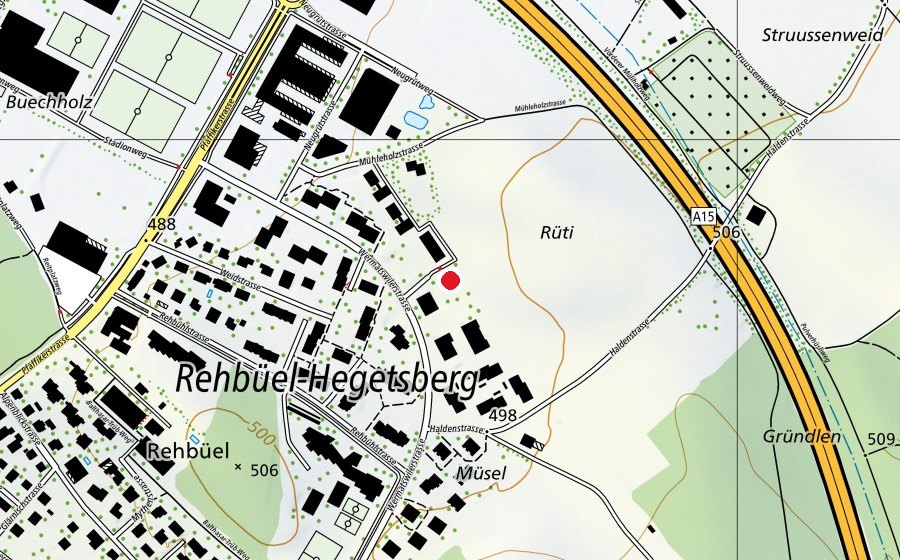 Mappa con la posizione di Kindergarten Weidli (Scuola dell’infanzia)