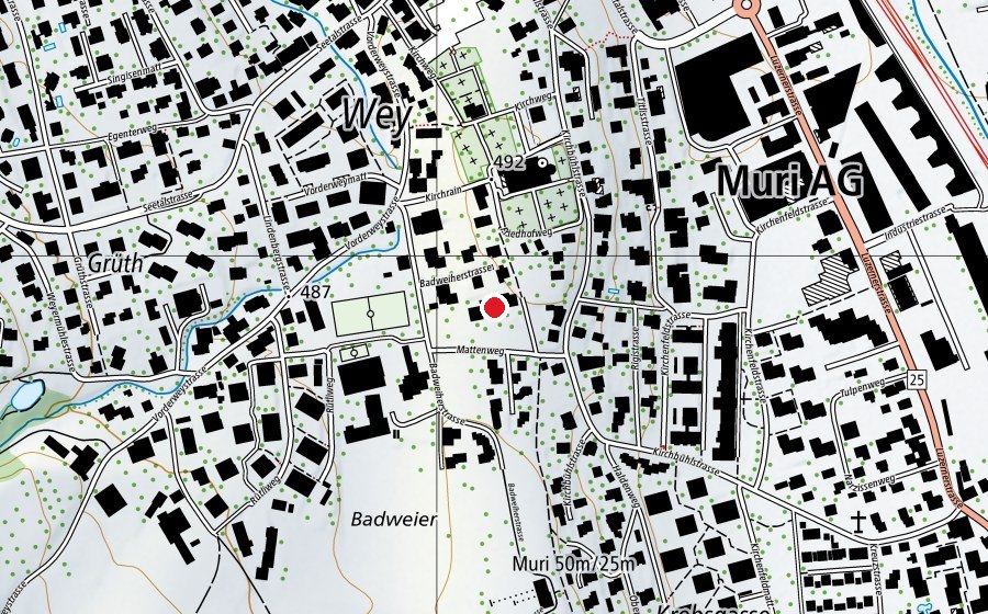 Karte mit dem Standort von Kindergarten Wey 1 - 3 (Kindergarten)