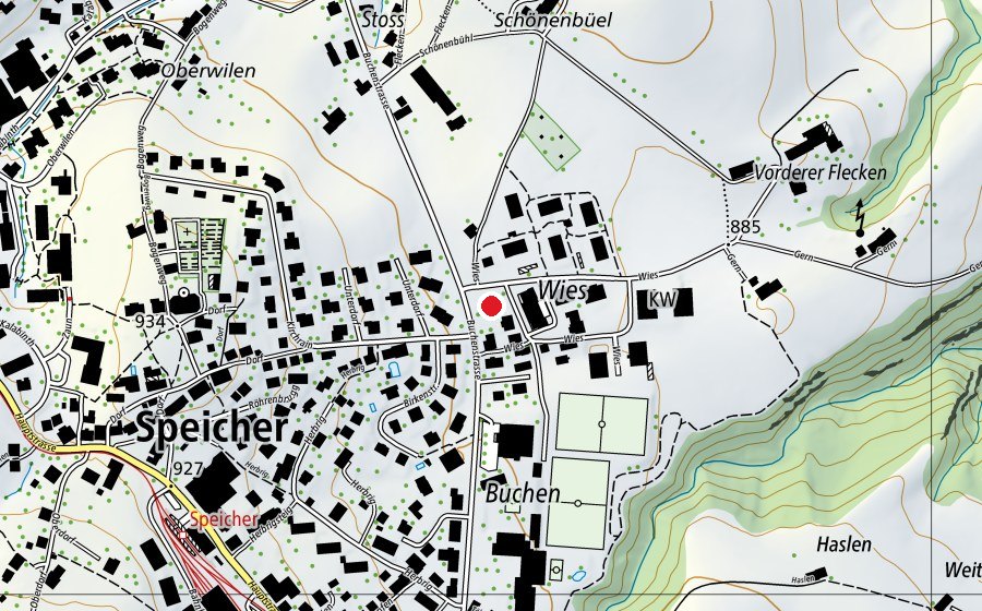 Map showing the location of Kindergarten Wies (Kindergarten)