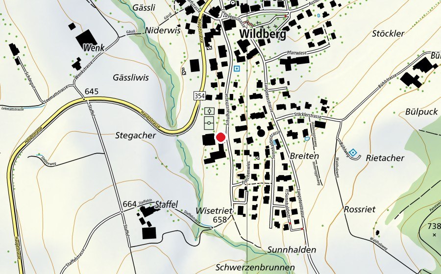 Mappa con la posizione di Kindergarten Wildberg (Scuola dell’infanzia)