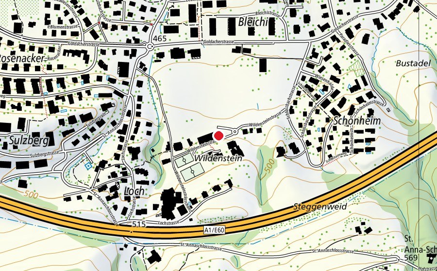 Mappa con la posizione di Kindergarten Wildenstein (Scuola dell’infanzia)