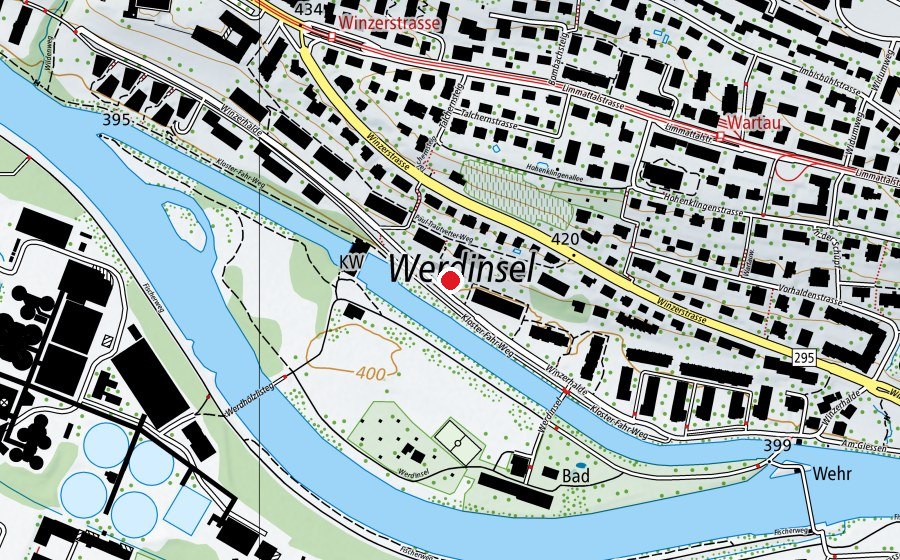 Mappa con la posizione di Kindergarten Winzerhalde 1+2 (Scuola dell’infanzia)
