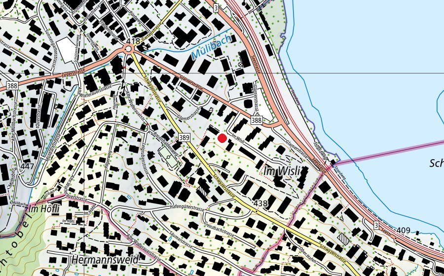 Map showing the location of Kindergarten Wisli (Kindergarten)