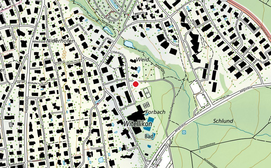 Map showing the location of Kindergarten Witellikon (Kindergarten)