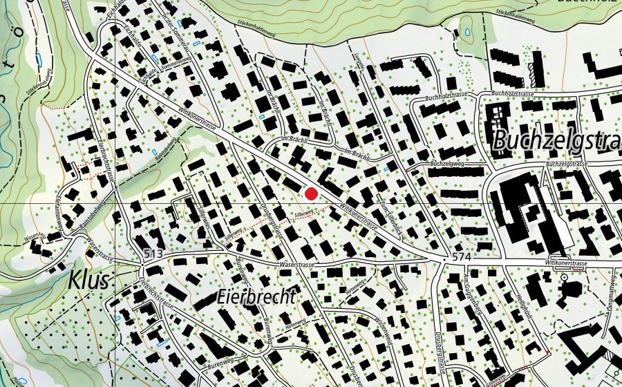 Map showing the location of Kindergarten Witikonerstrasse (Kindergarten)