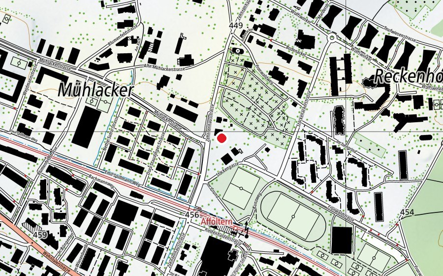 Map showing the location of Kindergarten Zehntenhaus (Kindergarten)