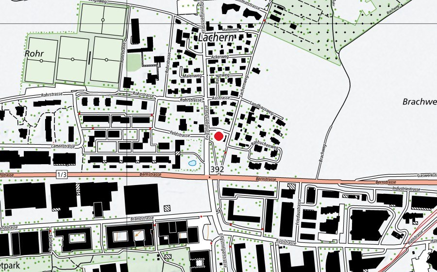 Map showing the location of Kindergarten Zelgli 3 (Kindergarten)