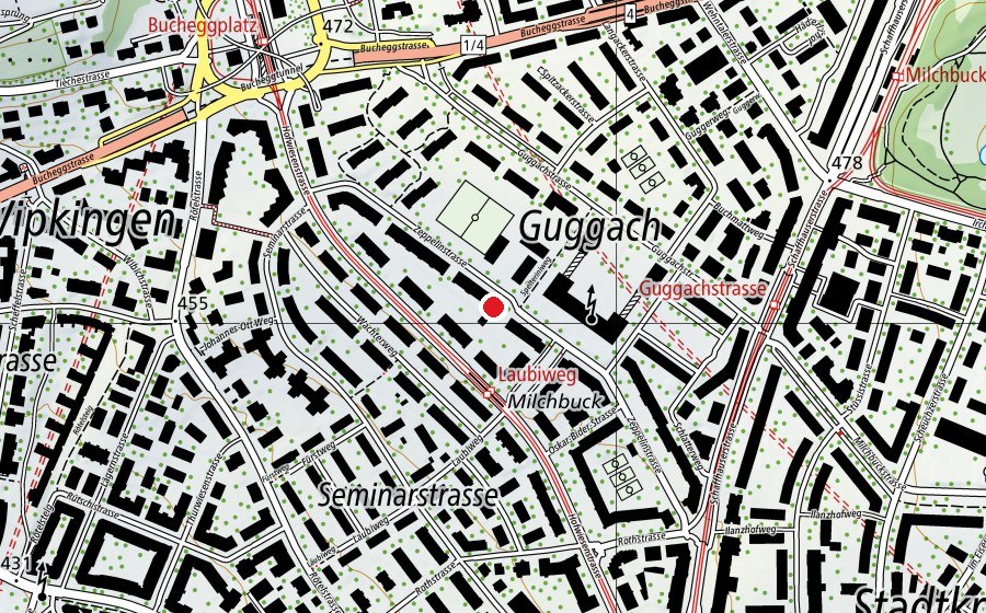Mappa con la posizione di Kindergarten Zeppelinstrasse (Scuola dell’infanzia)