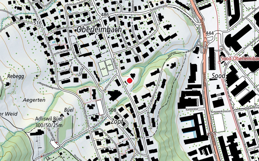 Map showing the location of Kindergarten Zopf (Kindergarten)