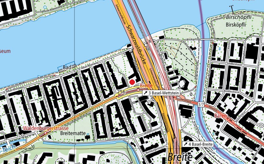 Map showing the location of Kindergarten Zürcherstrasse (Kindergarten)