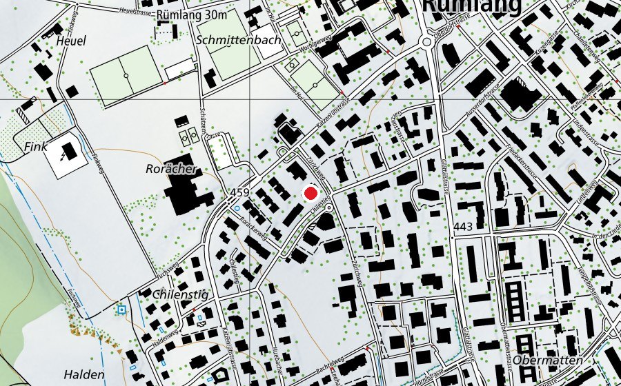 Karte mit dem Standort von Kindergarten Zürichweg 1+2 (Kindergarten)
