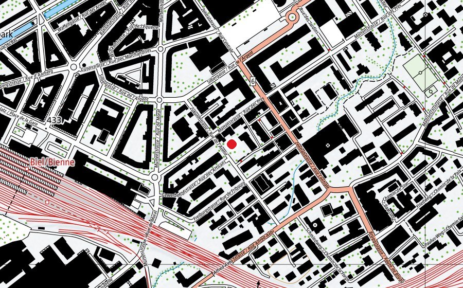 Carte indiquant l’emplacement de Kindergarten Zukunft / Jardin d'enfant avenir (École enfantine)