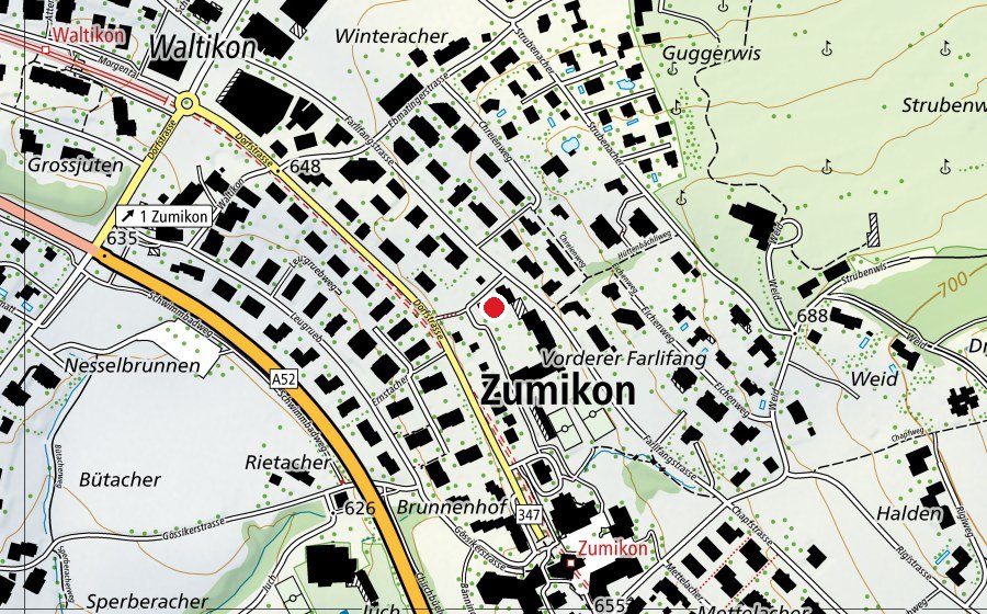 Map showing the location of Kindergarten (Kindergarten)