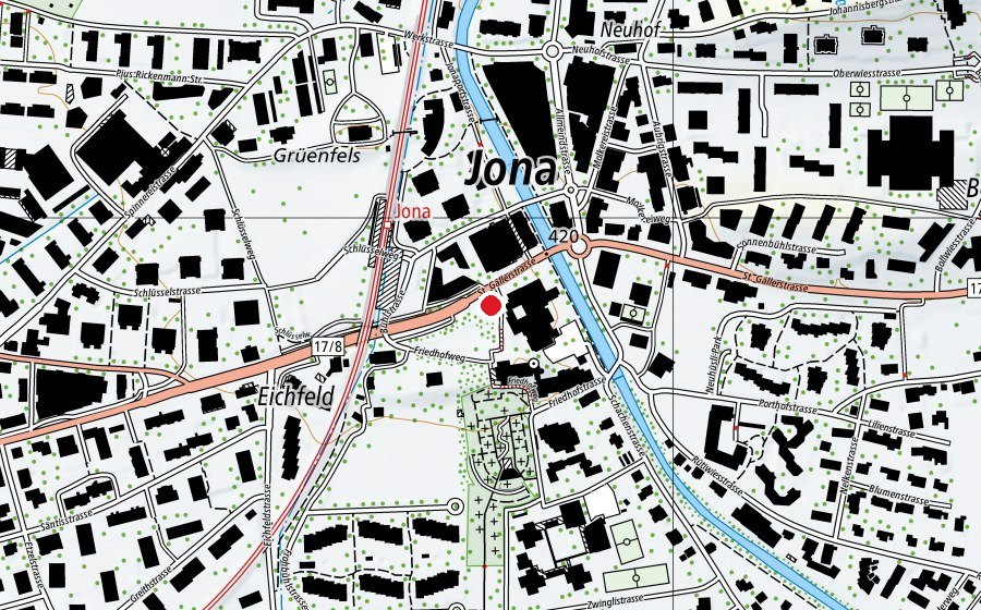Carte indiquant l’emplacement de Kinderhort Spatzennest (École enfantine)