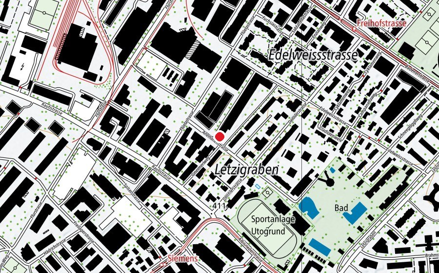 Mappa con la posizione di Kinderkrippe Gummibärli (Scuola dell’infanzia)
