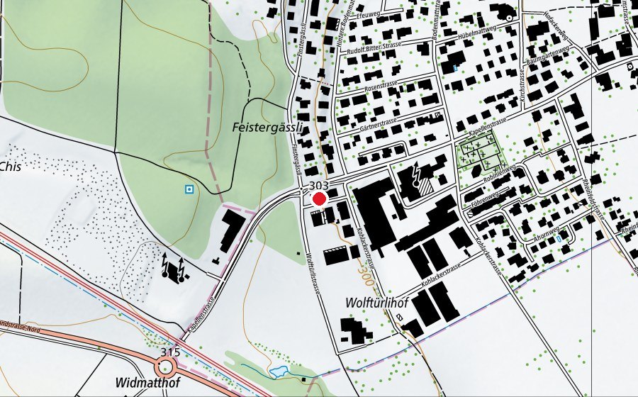 Karte mit dem Standort von Kinderkrippe Wallbach (Kindergarten)