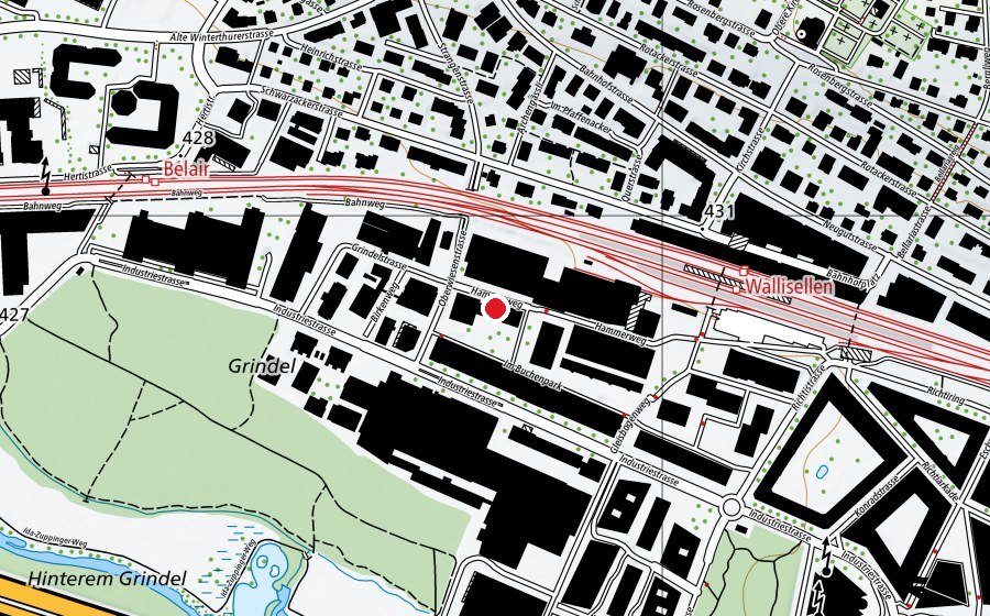 Carte indiquant l’emplacement de kinderstern (École enfantine)