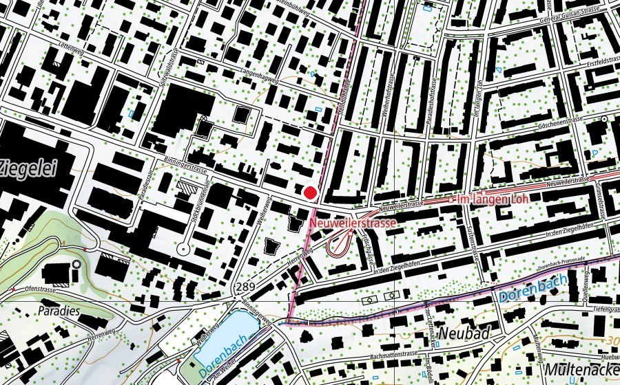 Map showing the location of Kindertagesstätte Baselini (Kindergarten)