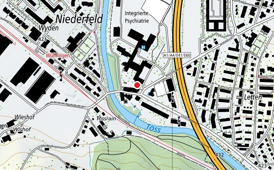 Carte indiquant l’emplacement de Kindertagesstätte der IPW (École enfantine)