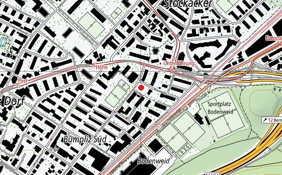 Mappa con la posizione di Kirchacker II (Scuola dell’infanzia)