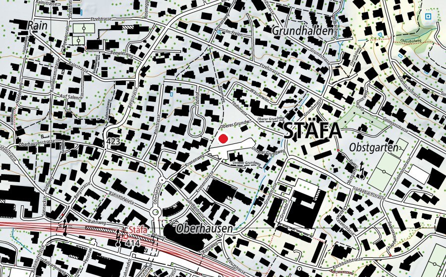 Carte indiquant l’emplacement de Kirdergarten Grund (École enfantine)