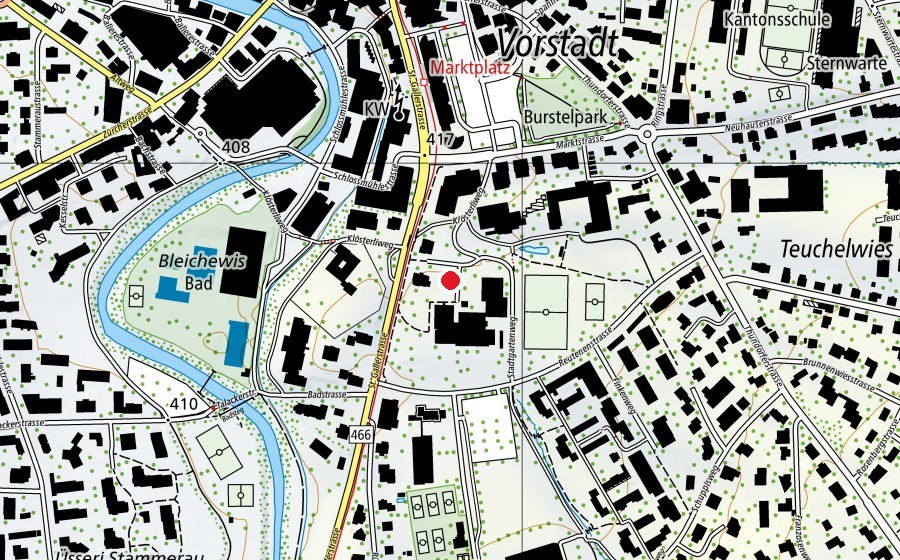 Map showing the location of Kita Bärenhöhle (Kindergarten)