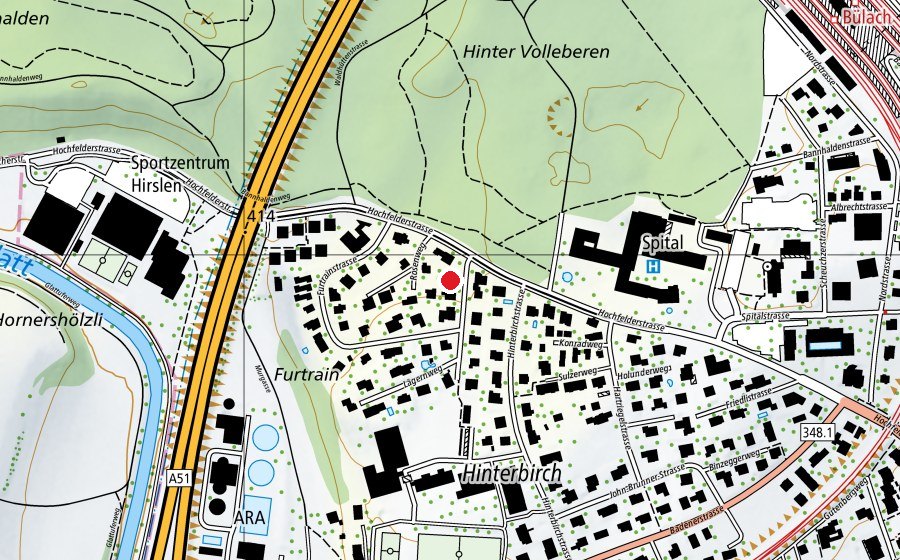 Karte mit dem Standort von KiTa Böndli (Kindergarten)