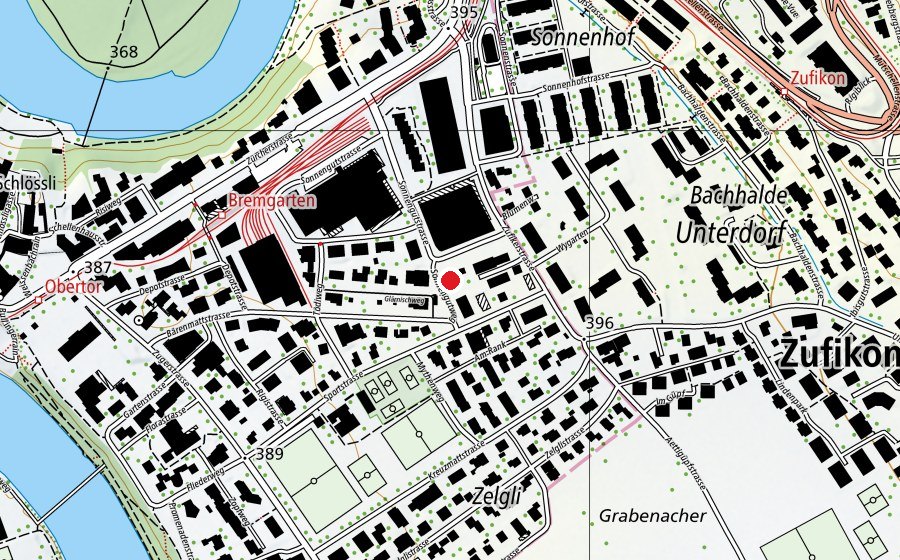 Mappa con la posizione di KITA Chäfernest (Scuola dell’infanzia)